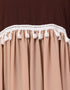 Muslim Two Color With Lace Gathered Abaya Brown